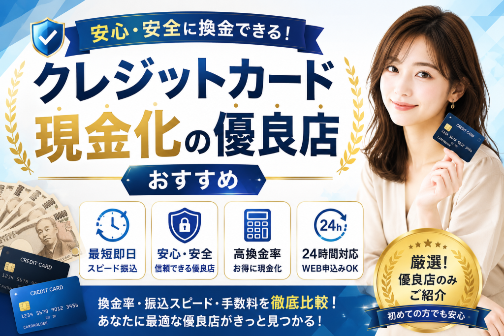 クレジットカード現金化の優良店おすすめ5選【2026年最新】実際に使って比較